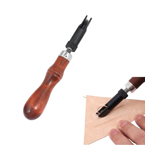 Leather Beveler Tool, 1 Pack, Adjustable Groover V Type Cutter