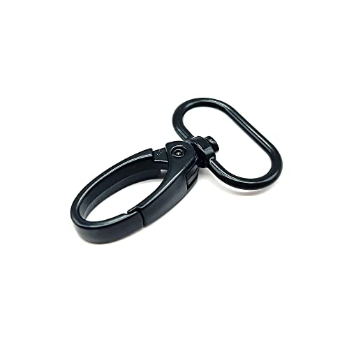 Swivel Lobster Clasps 1 inch Black for Purses Bag Hardware 20pcs | Metal Swivel Snap Hooks 1" for Handbag Backpack Crossbody bag Webbing Dog Collars Keychain Lanyard Strap Craft Making - color: Black, size: 1 inch