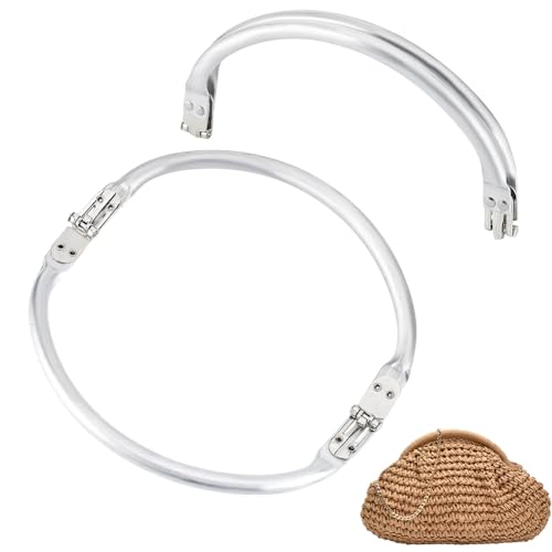 PH PandaHall 2pcs Purse Frame Kiss Clasp Internal Tubular Frame, 7.6inch U-Shaped Aluminum Purse Frame Clasp Replacements for DIY Purse Handle Bag Making Sewing Clutch Crafts - size: 7.6x3.7inch