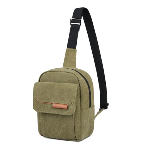 TULLIO Camera Bag Purse Small Sling Crossbody Shoulder Case for Women Men - color: Army green, size: Small
