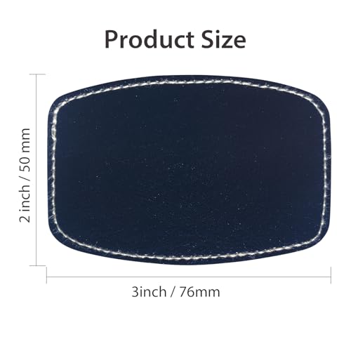 Black Blank Leatherette/Leather Patches for Hat Laser Engraving Iron-on with Heat Press Adhesive Backing (Pack of 30) - color: Black, size: Curved Rectangle