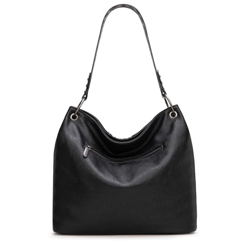 Purses for Women Hobo Bags Slouchy Shoulder Bag Tote Handbags | Stylish for Everyday Use, Zip-top Closure, Back Anti-theft Pocket, 3 Inner Pockets, Comfortable Wide Strap for Dating Errands - color: Z-black Leopard