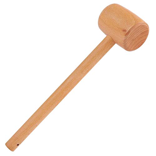 Diydeg Beech Wood Mallet, High Hardness, Damage-free Striking, Ideal for Woodworking, Leather Craft, Printing Leather Crafts, 11.6x2.8x2.0 inches