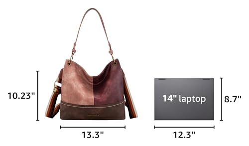 Purses for Women Hobo Bags Slouchy Shoulder Bag Tote Handbags | Stylish for Everyday Use, Zip-top Closure, Back Anti-theft Pocket, 3 Inner Pockets, Comfortable Wide Strap for Dating Errands - color: Crossbody Pink