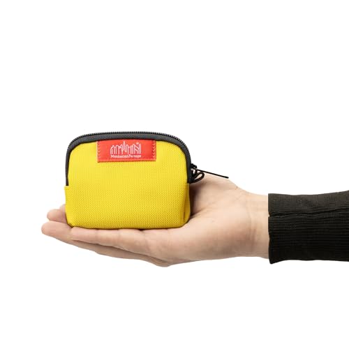 Manhattan Portage CORDURA® Coin Purse With Zipper Closure Pouch Eclectic Colors Credit Card ID Card Jewelry Keys Water Resistant Gift Everyday Carry - color: Mustard