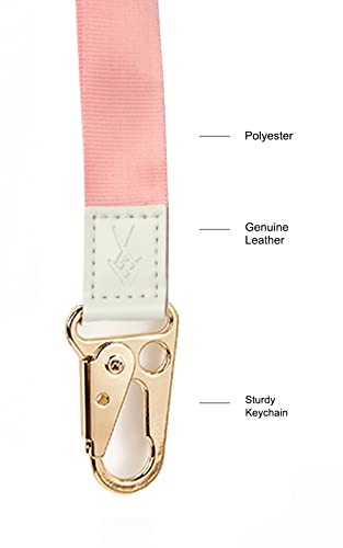 Cool Lanyards,Neck Strap for Keys Wallet and ID Badge,Key Chain Holder - color: Alight Pink