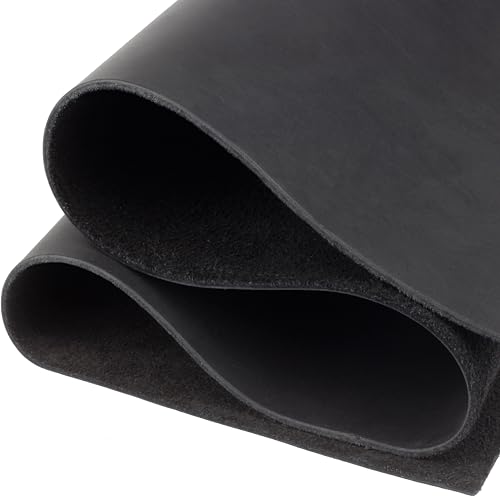 Toprank Genuine Leather Sheets for Crafts 6''X12'' Precut Full Grain Leather Tooling Leather (1.6mm) Cowhide Leather Pieces Square, Black - color: Black, size: 6"x12"
