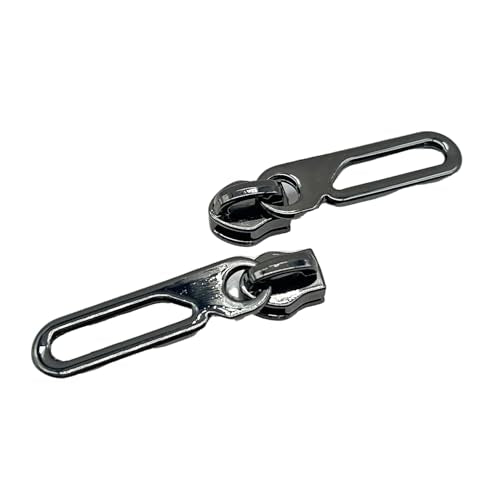 #5 Metal Zipper Pulls Slider for Nylon Coil Zippers Purse Bag Making 30pcs | for Nylon Coil Zippers Handbag Bagpack Luggage Clothing DIY Sewing Craft Making - color: Gun metal