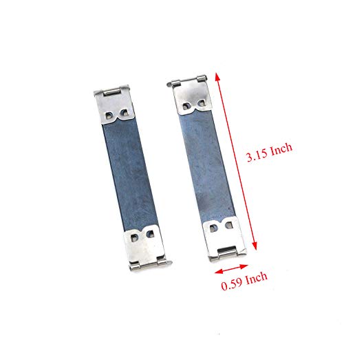Coshar 20pcs Metal Internal Flex Frames Kiss Clasp Spring Clip Hook for Bag | Metal Bag Making Supplies, Internal Flex Frame, Use for Bag Coin Purse Wallet DIY Craft, 80mm Long - size: 80mm(20pcs)