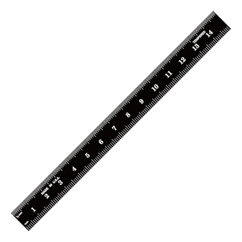 150mm Flexible Metal Ruler, Stainless Steel with Black Chrome Finish, High Contrast, Fully Metric Graduation (0.5mm, 1.0mm), Easy to Read Machinist Rule, Made in USA - color: Black Chrome-Flexible, size: 150mm