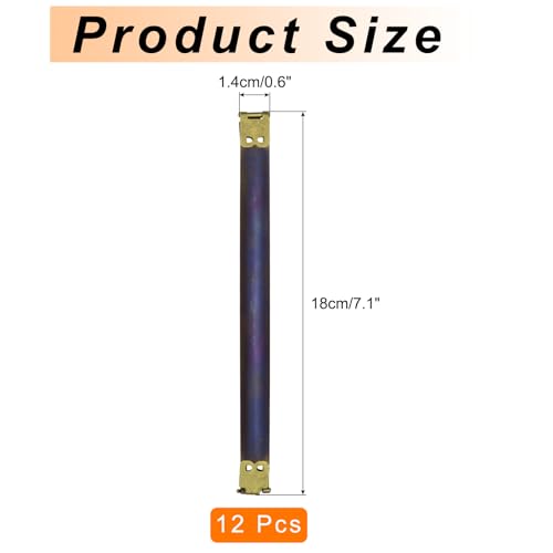 uxcell 12Pcs Metal Internal Flex Frame, 18cm/7.1" Coin Purse Frame Handbag Hinges Clip for Wallet Bag DIY Craft Sewing Purse Making, Bronze - size: 7.1"