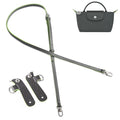 Purse Straps Replacement, Leather Handbag Crossbody Shoulder Strap Kit Adjustable for Mini Longcamp Tote Bag Women - color: Grey Green
