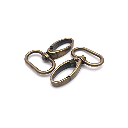 Swivel Lobster Clasp 1 inch Metal for Purses Bag Hardware 20Pcs | Antique Bronze 1" Swivel Snap Hooks for Handbag Backpack Crossbody Bag Dog Collars Keychain Lanyard Strap Craft Making - color: Antique Bronze, size: 1 inch