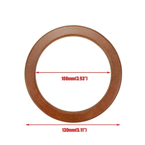 Quluxe 6 Pcs Wooden Round Shaped Handles Replacement | Decorative Bag Handle for Handmade Bag Handbags Purse Handles Crochet Straw Beach Bags- Light Brown