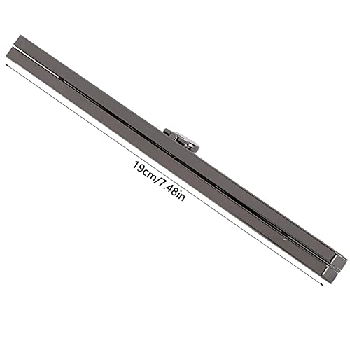 GLOGLOW Metal Purse Frame, Gun Gray 7.1 Inch | 6PCs Wallet Clasps Bag Making Supplies, Straight Channel Frame, Iron Hardware, For Handbag DIY Sewing Accessories - color: Gun-gray