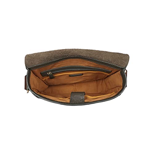 Hidesign Aiden Genuine Leather Medium Crossbody Men/Women Shoulder Messenger Bag/Travel Bag / 10.5" iPad Bag, Olive - color: Olive