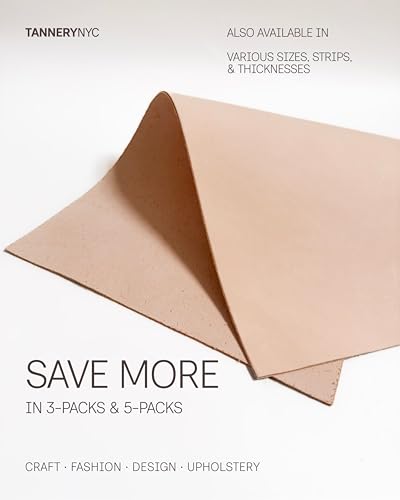 Premium Natural Vegetable Tanned Tooling Leather 5-6 oz (2.0–2.4mm) Pre-Cut Full Grain Grade A Cowhide for DIY Projects, Stamping, Carving, Dyeing, Molding - color: (5-6 Oz) Veg Tan 1 Piece, size: 8.5'' x 11''