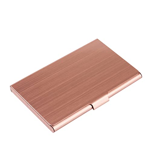 Business Card Holder, Slim Business Card Case for Men & Women, Pocket Metal Card Case, Professional Stainless Steel Business Card Holders, Purse Name Card Holder, Buckle Style Shut, Rose Gold - style: Rose Gold