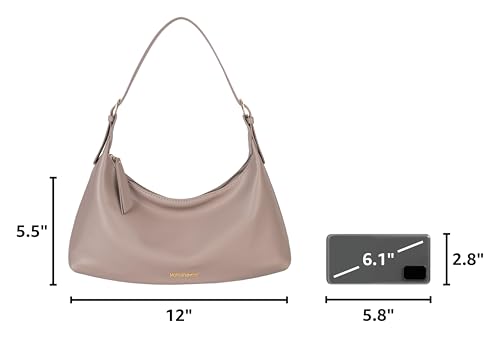 Montana West MEDIUM Shoulder Purses for Women Crescent Hobo Bags Trendy Purses - color: 073-khaki