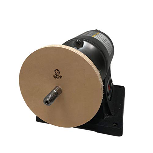 Leatherbeltman 5" (1/2" Width) Leather Honing Wheel - Fits 1/2" Arbor - Buffing Compound Included