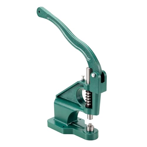 Heavy Duty Hand Press Eyelet Grommet Machine Punch with 3 Dies and 1500 Silver Grommets, Eyelet Grommet Tool for Cardboard, Leather, Cloth