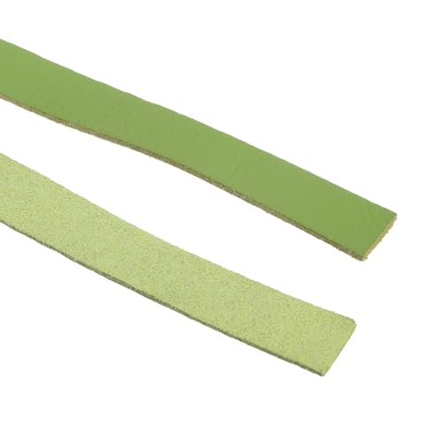 MECCANIXITY Leather Straps Strip Belt 1.2cm(0.5" Width) 100cm(40" Length) Leather Strips String Green for DIY Craft, Jewelry, Key Chains - color: Green, size: 1.2cm x 100cm