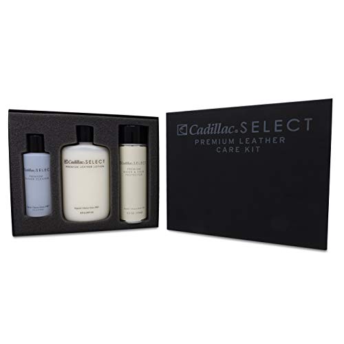 Cadillac Select Premium Leather Care Kit | Includes Cleaner, Lotion Conditioner & Water & Stain Protector