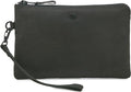 Leather Wristlet Wallet for Women Clutch Handbag Purse with Cell Phone Slot | Genuine Top Grain Leather, 8 Credit Card Slots, Detachable Strap, YKK Zipper, Gifts for Women - color: Black Crazy Horse
