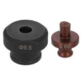 HARFINGTON Hydraulic Hole Punch Die 9.5mm Round Hole 40Cr Steel Electric Punching Kit for MHP-20 JP-20 Electric Punching Machine, Burgundy & Black - size: 9.5mm