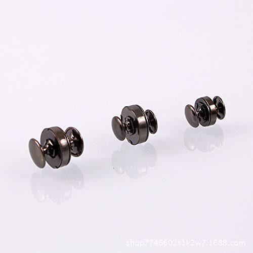 Sbest 20 Sets 18MM Coppery Strong Magnetic Button Clasps,Round Magnetic Snaps Bag Button Clasps Closure Purse Handbag with Washer Nickel DIY Craft Sets for Sewing (Beautiful Style 18mm, Gunmetal) - color: gunmetal, size: Beautiful style 18mm