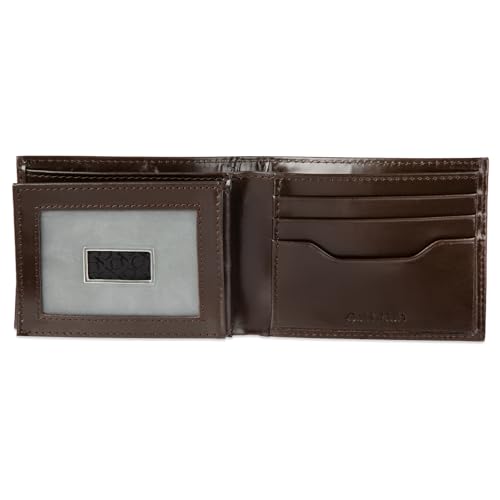 Calvin Klein Men's Wallet Sets-Minimalist Bifold and Card Cases - color: Brown - Bifold