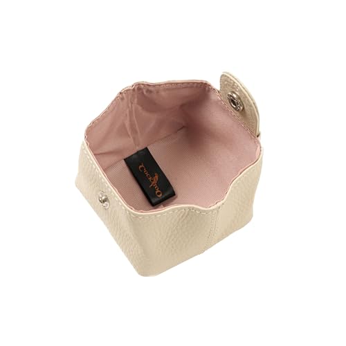 Cockatoo Genuine Leather Coin Pouch Change Holder, Mini Snap Pocket Wallet for Men Women (Ercu, Large) - color: Ercu, size: Large
