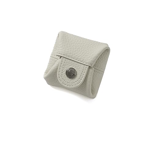 Cockatoo Genuine Leather Coin Pouch Change Holder, Mini Snap Pocket Wallet for Men Women (Ercu, Small) - color: Ercu, size: Small