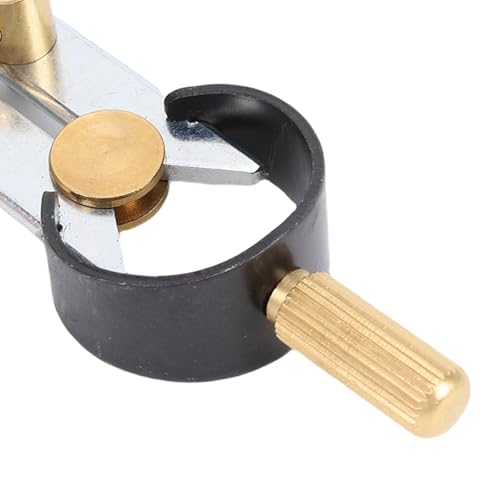 Spring Wing Divider Caliper, 4in Drafting Compass with Leather Creaser, Adjustable Lockable Tool, for Geometry Craft Work