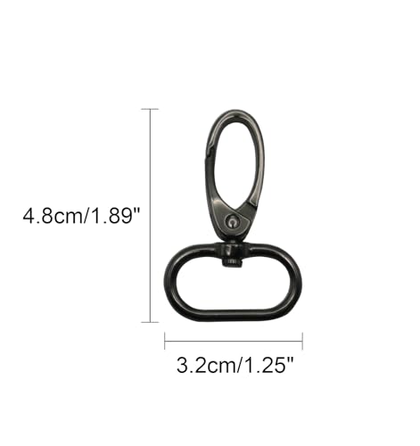 Swivel Lobster Claw Clasps 1 Inch 15pcs - Heavy Duty Metal Clasps with Secure Lock, Curved Snap Hooks for Bags, Jewelry Making, Keychains, Lanyards & DIY Craft Supplies (Gunmetal, 1 inch) - color: Gunmetal, size: 1 inch