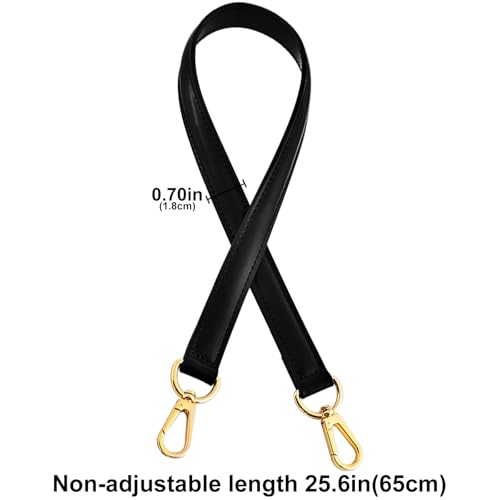 jiesinlov Vachetta Leather Replacement Straps Purse Shoulder Strap Accessories for Graceful Tote Hobo Speedy25 30 Alma And Dauphine pochette neno Bags(W0.7in,L25.6in-Black) - color: W0.7in&l25.6in-black