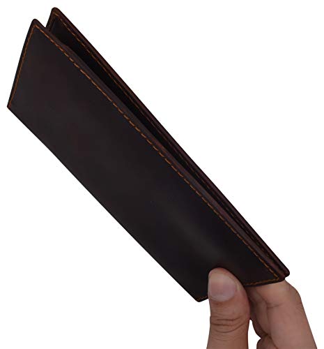 Genuine Leather Checkbook Cover For Men & Women Checkbook Holder Wallet RFID Blocking USA Series (Vintage Brown) - color: Vintage Brown