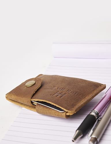 100% Leather Card Holder, Credit Card Wallet, Cardholder Wallet, Minimalist Wallet,Christmas Gift (Antique Brown) - color: Antique Brown