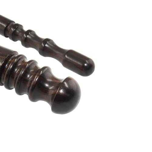 2Pcs Wood Leather Edge Burnisher Tools, Ebony Wood Professional Leather Edge Burnisher, Leather Craft Slicker Tool Professional Round Leather Edge Polished Grinding Burnishing Tool