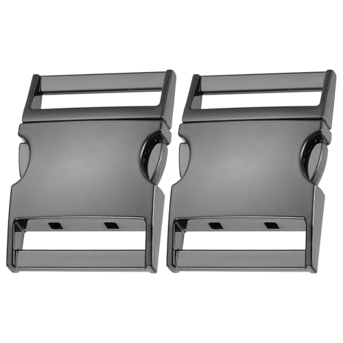 HARFINGTON Metal Quick Side Release Buckles Zinc Adjustable Quick Release Buckle Replacement Snaps Clips Clasps - color: Gun Black, size: 3/4"(20.5mm)