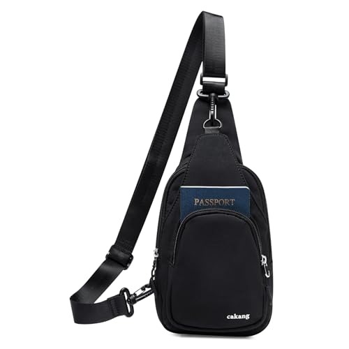 cakang Womens Sling Bag Crossbody Bags for Women Vegan Leather Sling Backpack Daypack Fanny Pack Crossbody Purse Travel - color: 6-black-small
