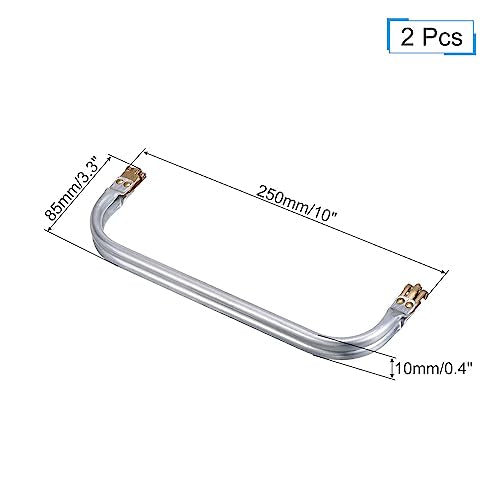 uxcell Metal Purse Frame 2Pcs, 10" Rectangle Lock Frame Kiss Lock Clasp Bag Frame Hardware Replacements for DIY Purse Handle Bag Making Sewing Craft Carpet - size: 10"