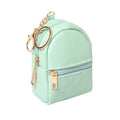 Mini Backpack Cute Cosmetic Bag for Women, Creative Cute Pendant Keychain Key-chains Keyrings PU Leather Makeup Bag Key Lipstick Card Holder Data Cable Organizer Zipper Pouch - color: Green