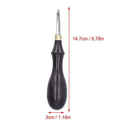 Leather Edge Creaser 1MM, Stainless Steel Edge Beveler Leathercraft Marking Tool for Professional Leatherwork, Edge Decorate Line Tool for Carving, Sewing, Stitching, Grooving, Creasing - size: 1MM