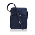 ili New York Genuine Leather Crossbody Bags for Women - Premium RFID Blocking Shoulder Bag Organizer with Adjustable Strap - color: Classic Navy Small