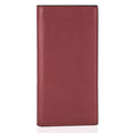 CASMONAL Checkbook Cover for Personal, Check Book Holder for Women & Men | PU Leather with Pen Holder, Transparent PVC Divider for Duplicate Checks - color: Red Wine