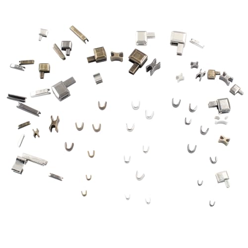 Coufce 12 Sets Metal Zipper Stopper Slider Replacement | Metal Zipper Latch Slider, Retainer Insertion Pin, For Jackets Coats, DIY Sewing, Size 10/8/5/3