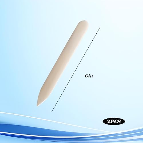 Hxcioy 2 Genuine Bone Clip Cutting Tools, Folding and Creasing Paper Making Tool Set, Used for DIY Manual Polishing, Binding Cards, and Paper Crafts