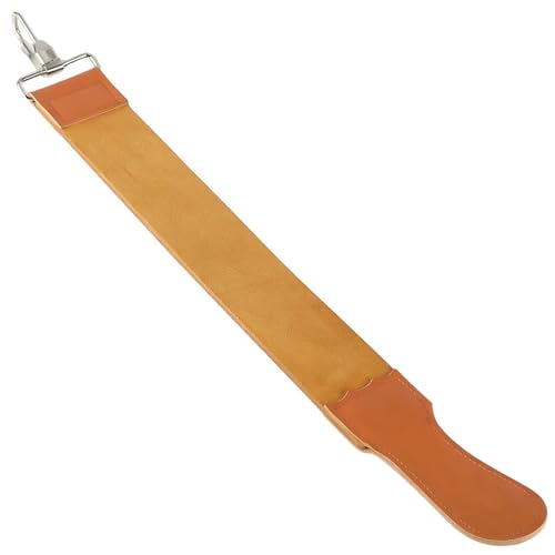Straight Razor Strop, Leather Sharpening Strap for Barber Use, Brown, J5036