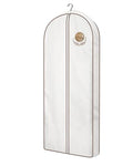 MISSLO 60" Cotton Garment Bag for Long Dress Breathable Fur Coat Storage Bag Women Dress Cover Luxury Garment Bags for Hanging Clothes Travel for Fur Coat, Jacket, Gown, Suit - size: 60 inch